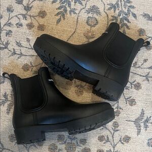 Nautica Black Chelsea Lug Ankle Boots